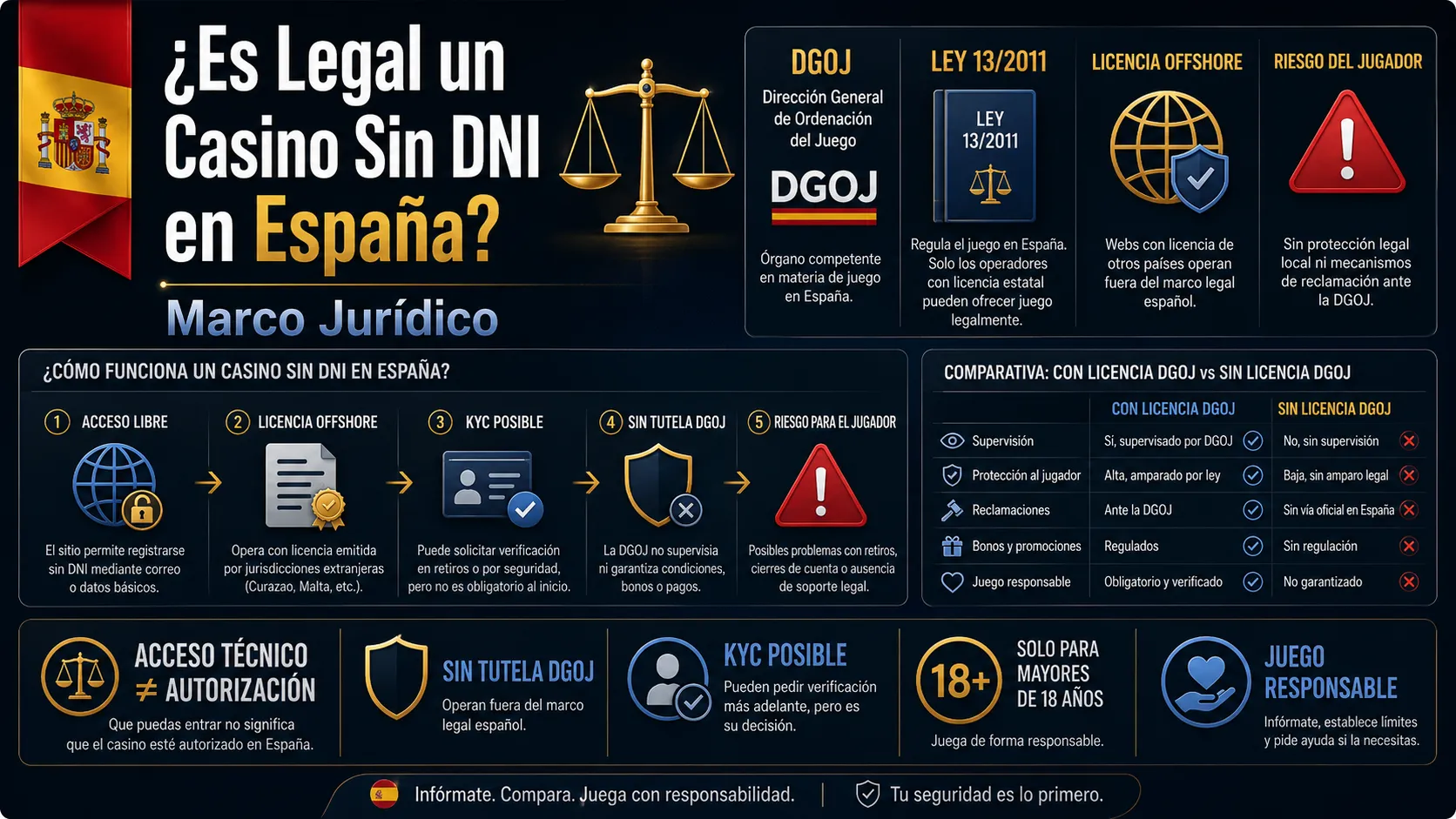 ¿Es Legal un Casino Sin DNI en España? Marco Jurídico