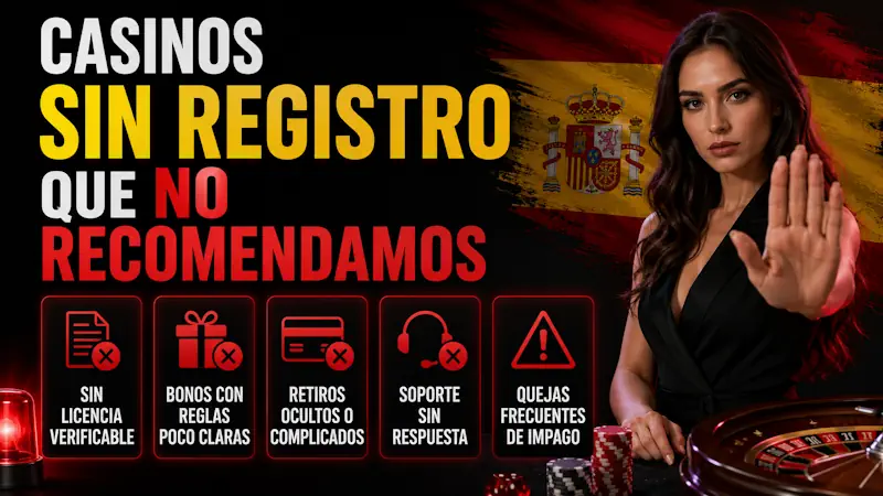 Casinos sin registro que no recomendamos