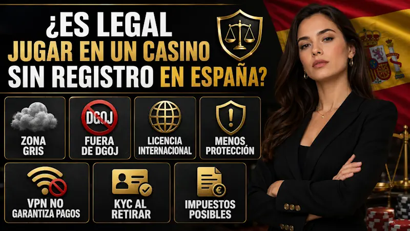 ¿Es legal jugar en un casino sin registro en España?